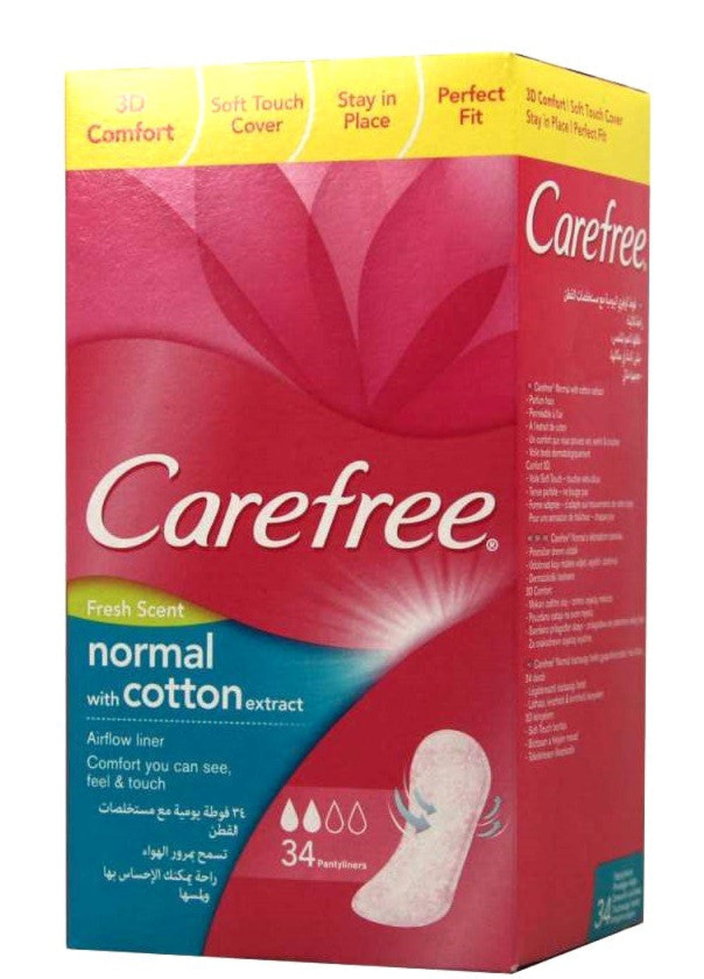 Carefree Proteggi Slip Normal Con Cotone 34 pz