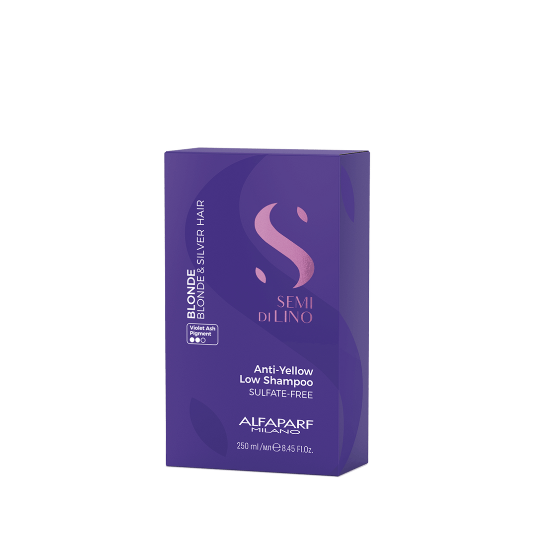 Alfaparf Milano Semi Di Lino Blonde Shampoo Anti Giallo Per Capelli Biondi E Silver 250 ml