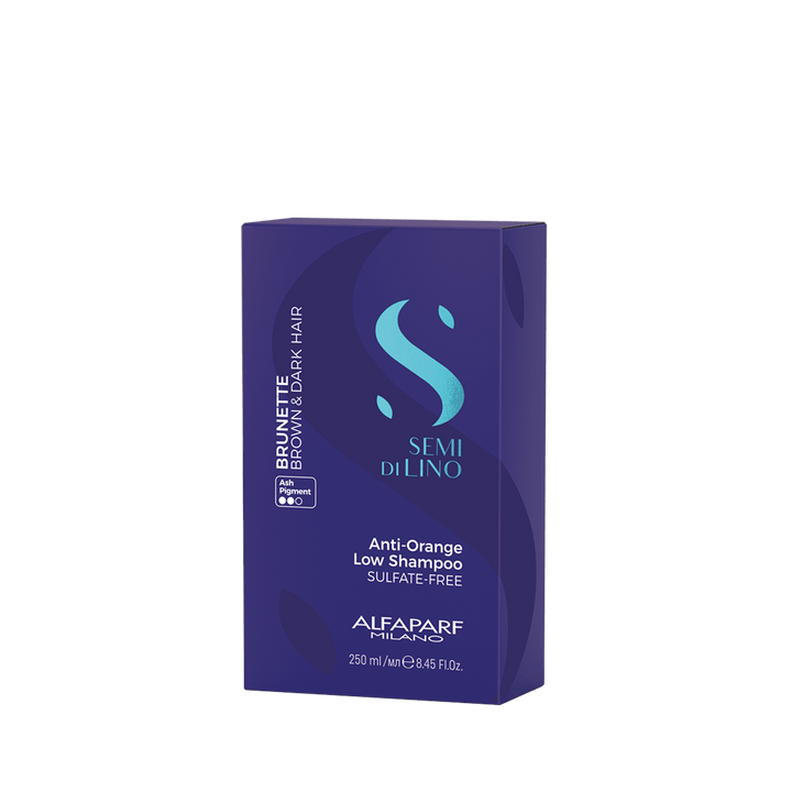 Alfaparf Milano Semi Di Lino Brunette Shampoo Delicato Anti Arancio Per Capelli 250 ml