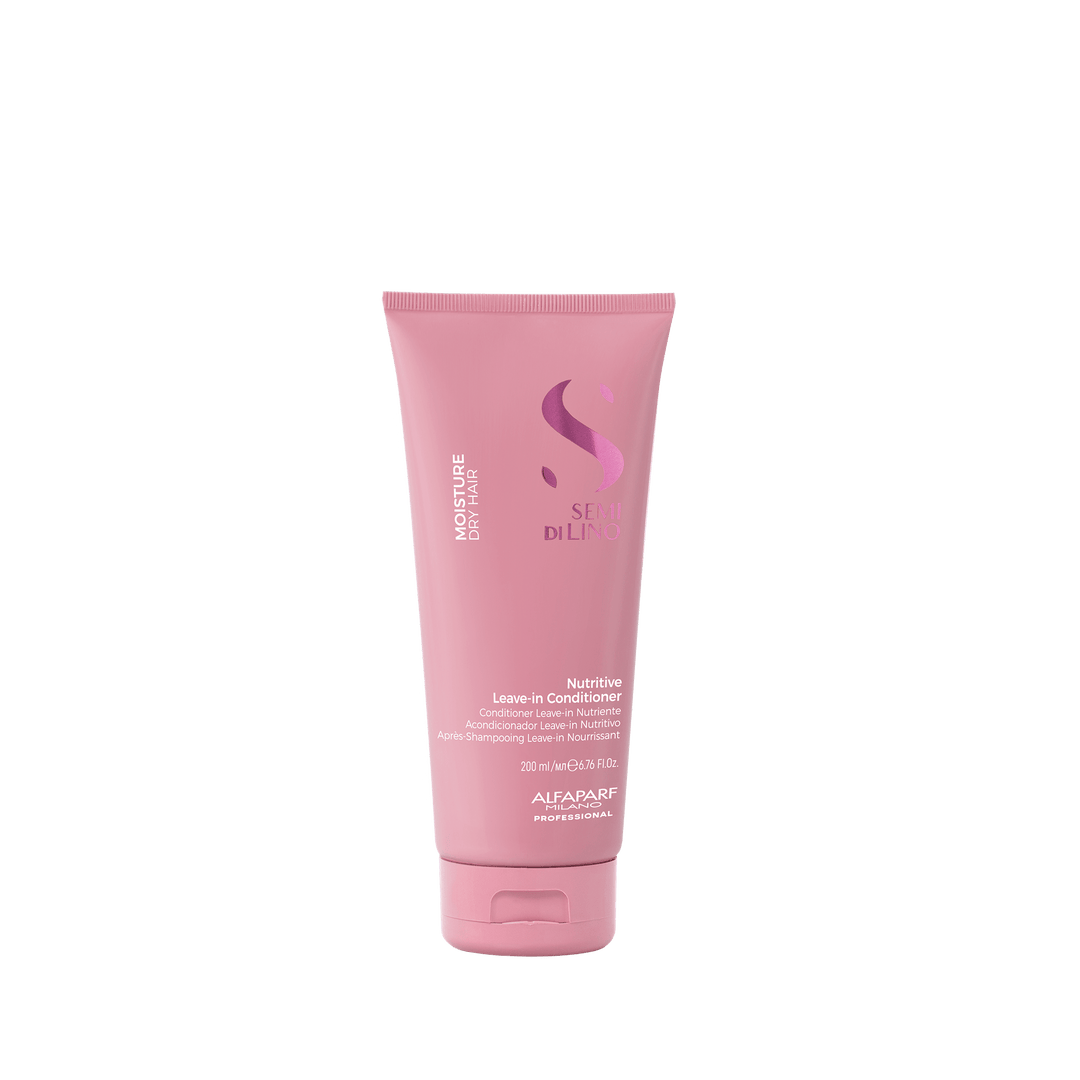 

Alfaparf Milano Semi Di Lino Moisture Conditioner is a leave-in nourishing treatment for dry hair, with a volume of 200 ml.