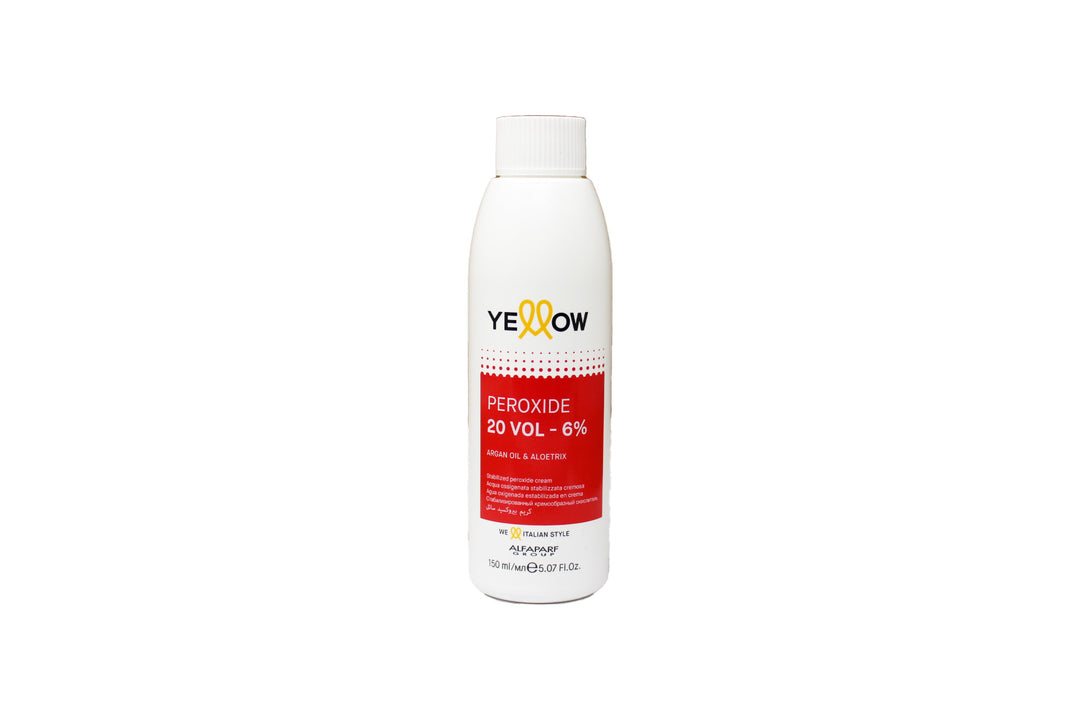 

Alfaparf Yellow Stabilized Creamy 20 Volume (6%) Hydrogen Peroxide 150 ml.