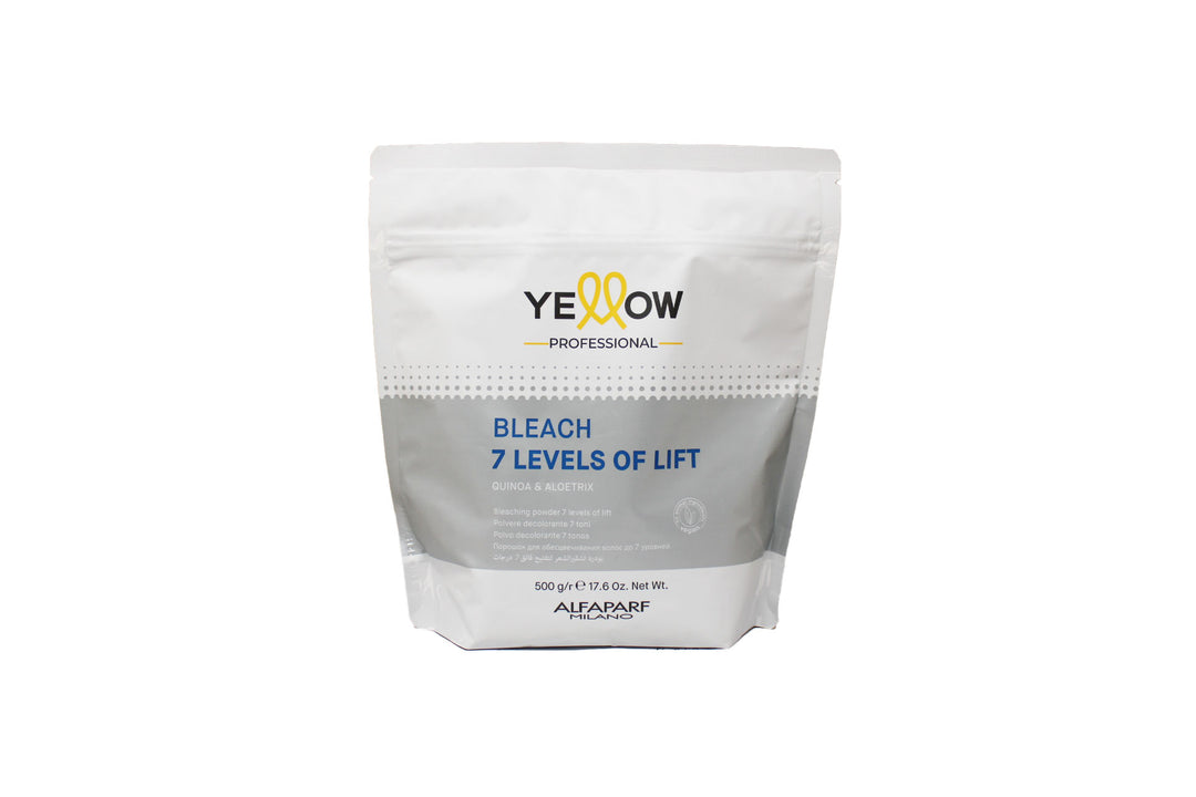 
"Alfaparf Yellow Decolorizing Powder for Anti-Yellow Hair with 7 Tones In a 500g Packet"