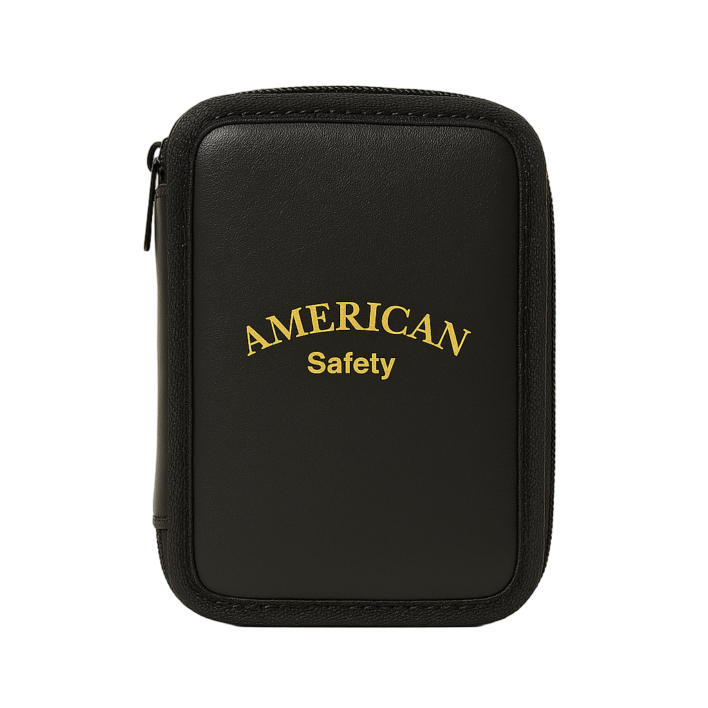 American Safety Rasoio Di Sicurezza A Pettine Chiuso Con Manico Iridescente + Custodia E Lamette Astra