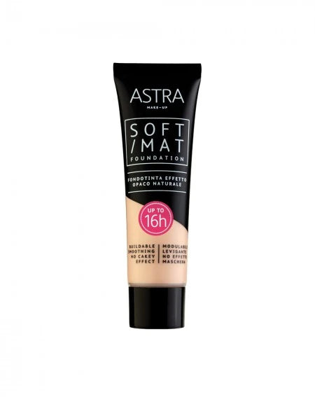Astra Make-Up Sof Mat Fondotinta Effetto Opaco Naturale 30 ml