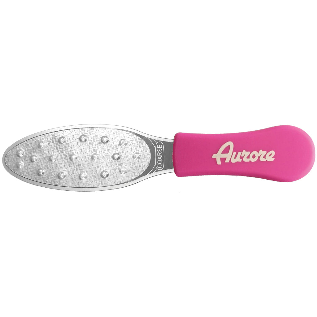 

Aurore Raspa Pedicure Laser Stainless Steel Sterilizable with Pink Silicone Handle
