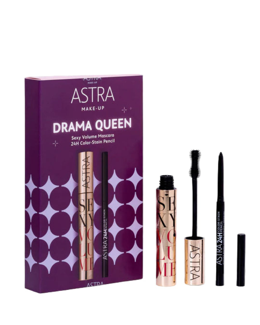 Astra Make-Up Drama Queen Kit Mascara Sexy Volume + 24H Color-Stain Pencil