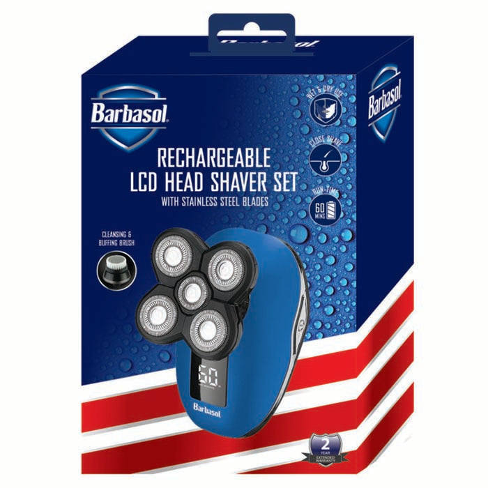 

Barbasol Head LCD Electric Rotary Blade Razor for Head Shaving