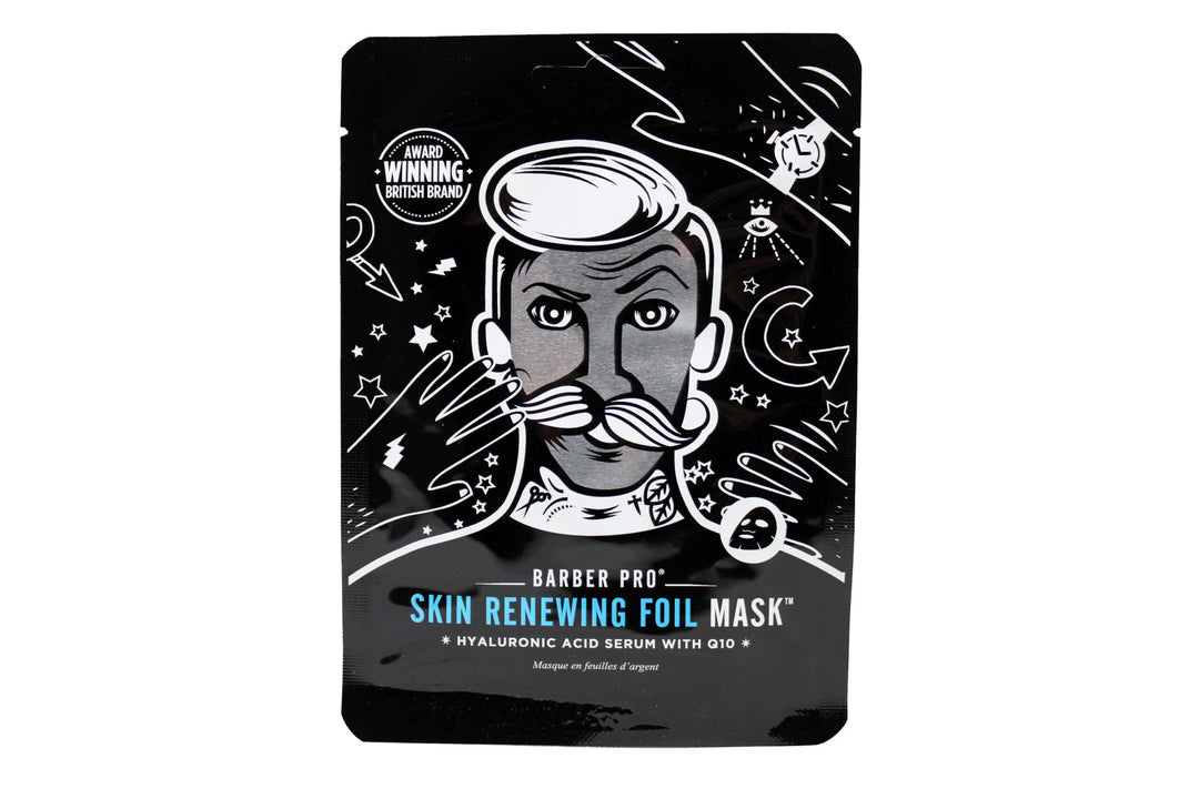 Barber Pro Skin Reneving Foil Mask Maschera Autoriscaldante All'Acido Ialuronico 25 ml