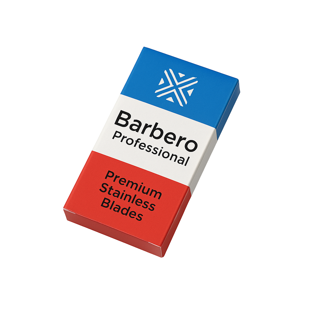 Barbero Professional Premium Edelstahlklingen Rasierklingen Box mit 5 Stk