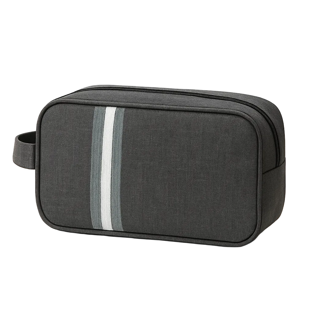 Beauty Case Grigio Compatto Da Viaggio