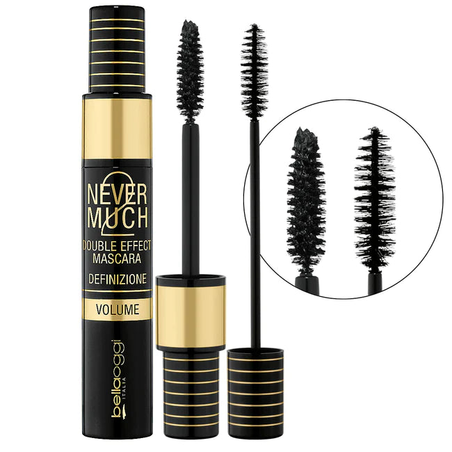 

BellaOggi Never Much Mascara Double Effect Definition And Volume Black