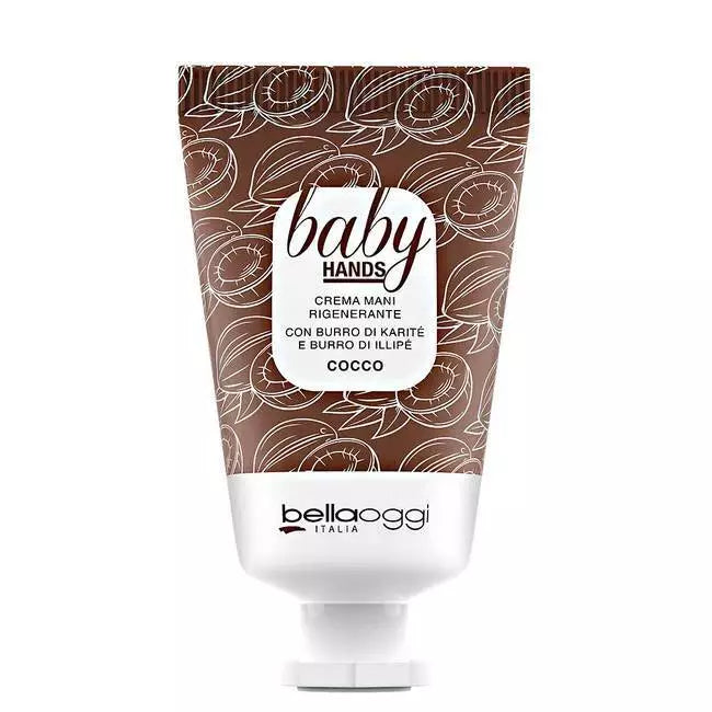 BellaOggi Baby Hands Crema Mani Rigenerante Con Cocco Burro Di Karité E Burro Di Illipé 30 ml