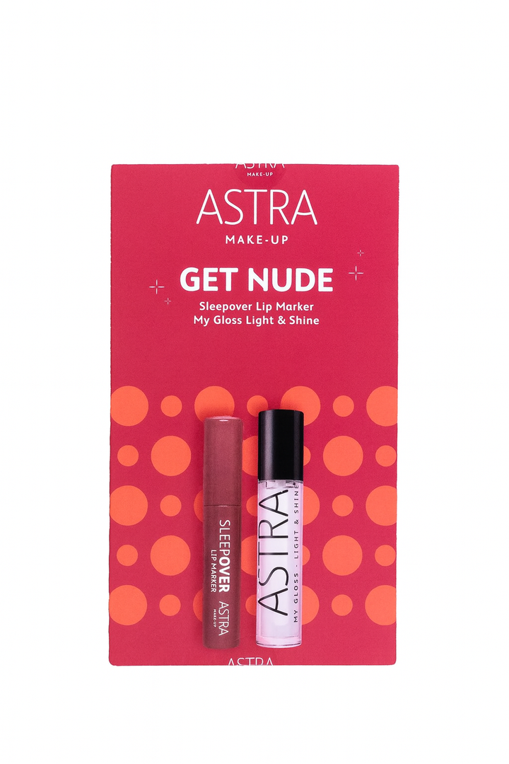 Astra Make-Up Get Nude Kit Labbra Sleepover Lip Marker + My Gloss Light E Shine