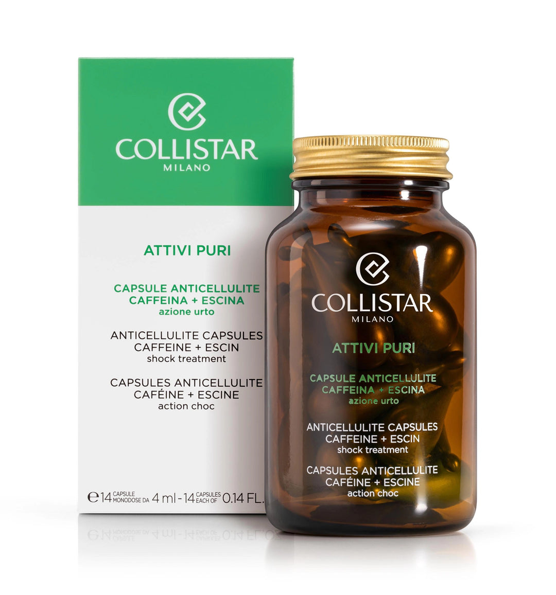

Collistar Anti-Cellulite Caffeine + Escin Capsule 14 capsules of 4 ml each