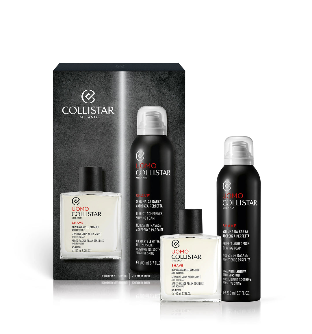 

Collistar Perfect Adherence Shaving Foam Set 200 ml + After Shave for Sensitive Skin 100 ml