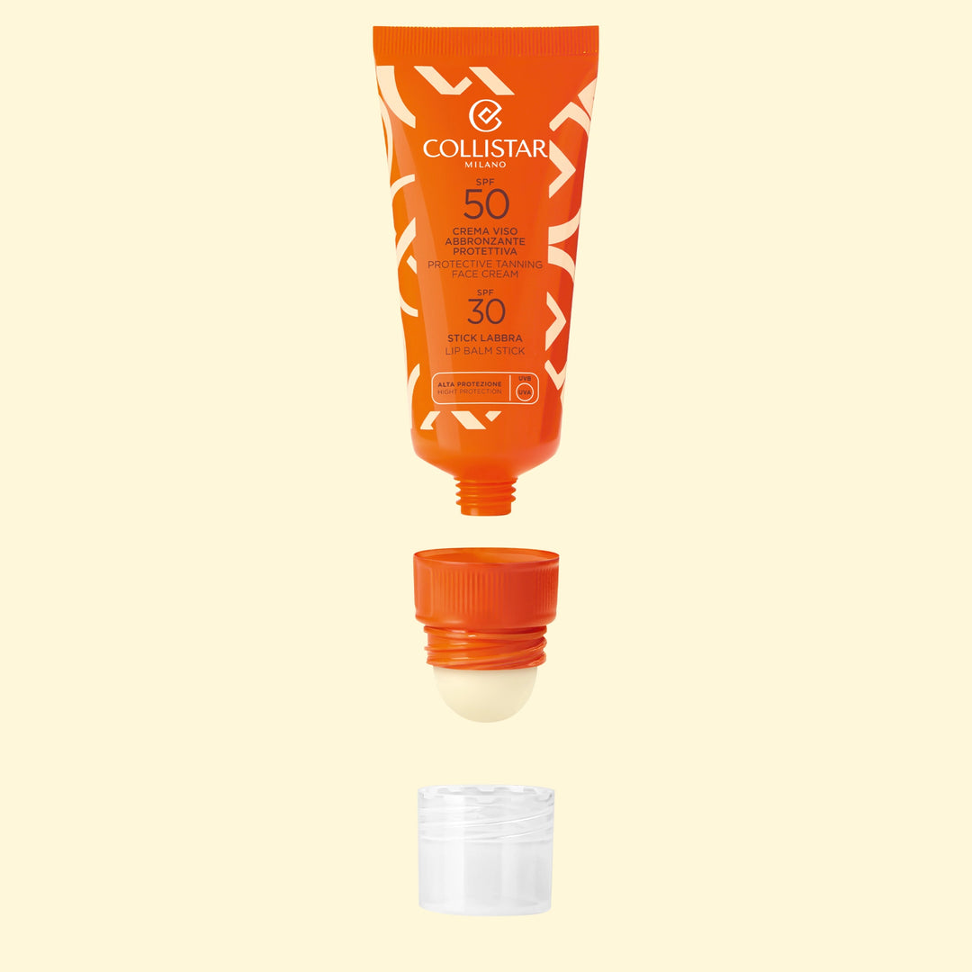Collistar Crema Viso Abbronzante Protettiva SPF 50 + Stick Labbra SPF 30