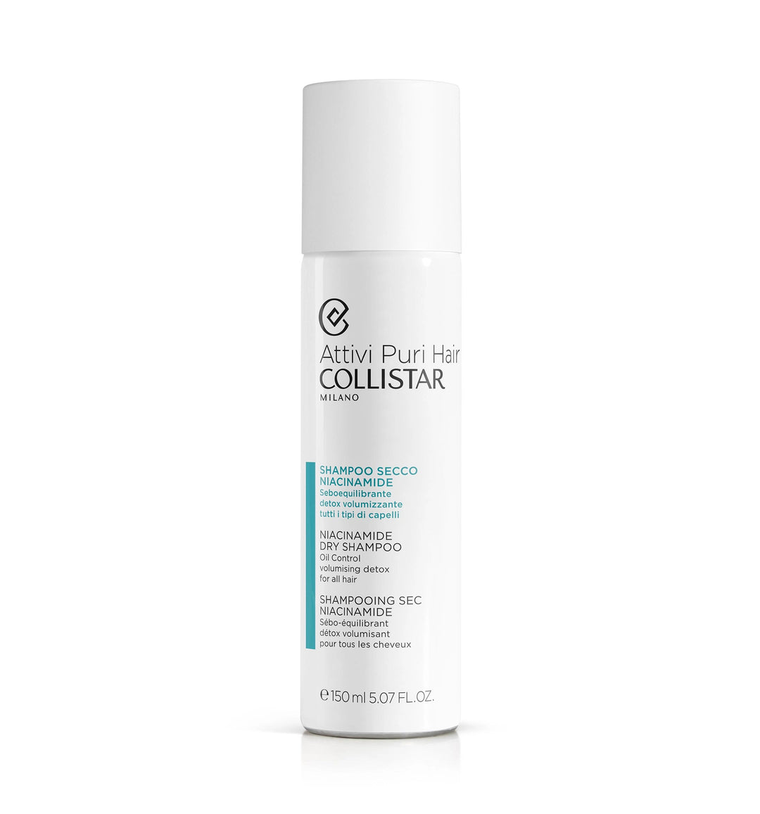 

Collistar Dry Shampoo with Niacinamide, Sebum-Balancing, Detoxifying, and Volumizing for All Hair Types 150 ml