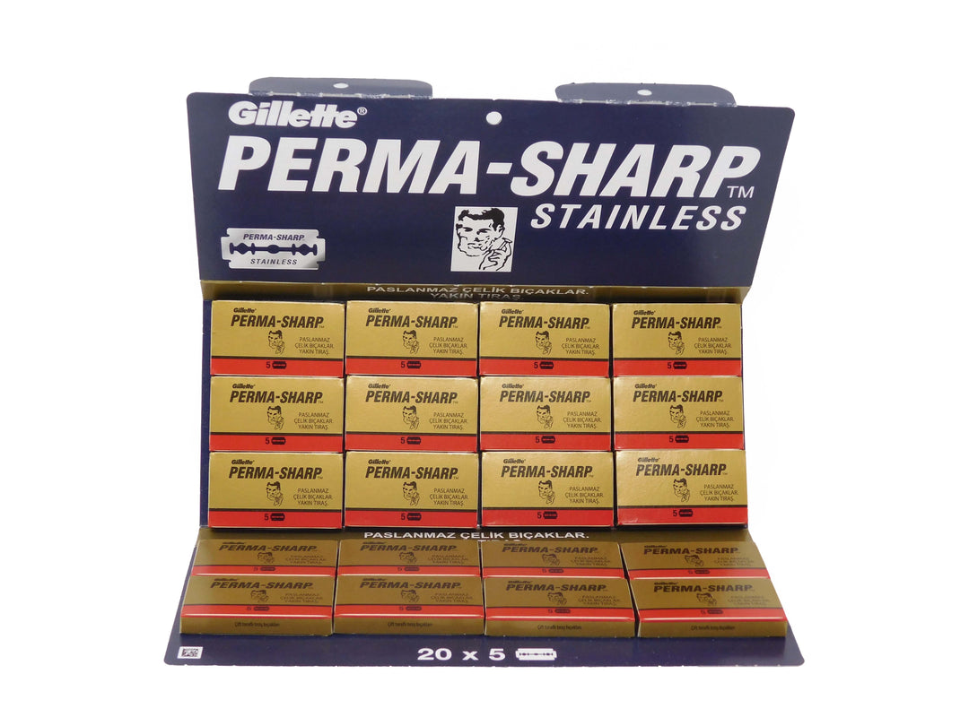 Gillette Perma-Sharp Lamette da Barba Box da 100pz