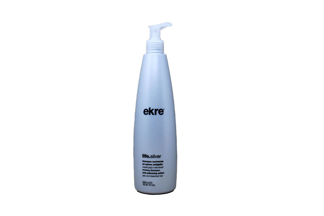 Ekre-Life-Silver-Shampoo-Ravvivante-Ad-Azione-Antigiallo-Per-Capelli-Grigi-E-Decolorati-500-ml-