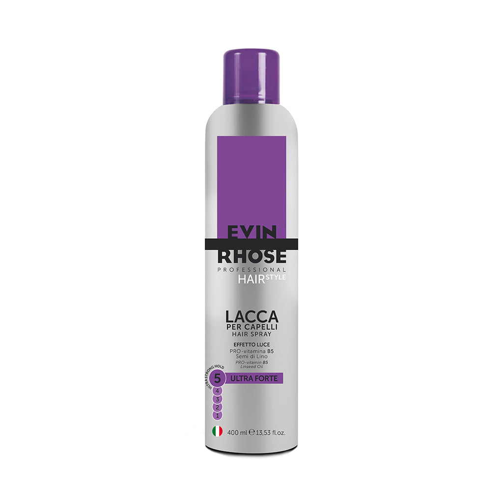 Evin Rhose Lacca Spray Per Capelli Fissaggio Ultra Forte 5 400 ml