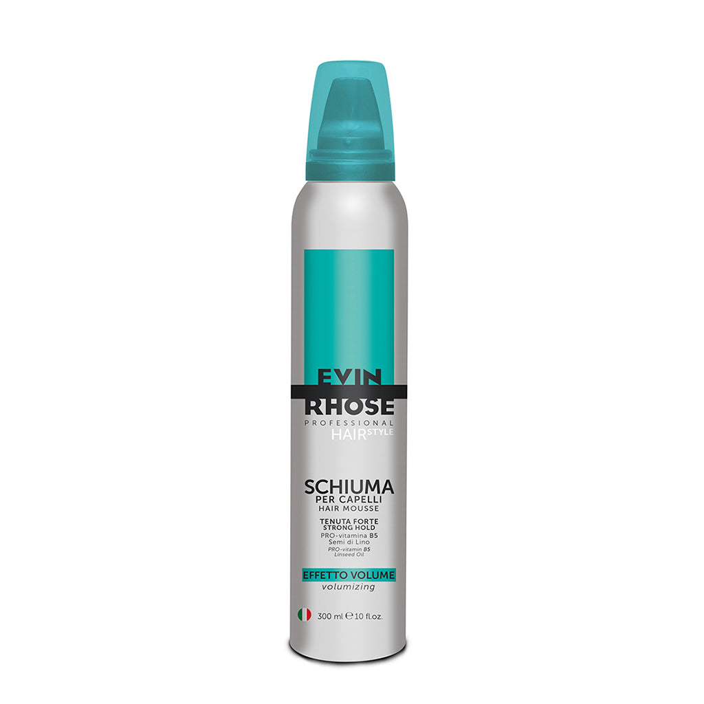 Evin Rhose Mousse Per Capelli Effetto Volumizzante Fissaggio Forte 300 ml