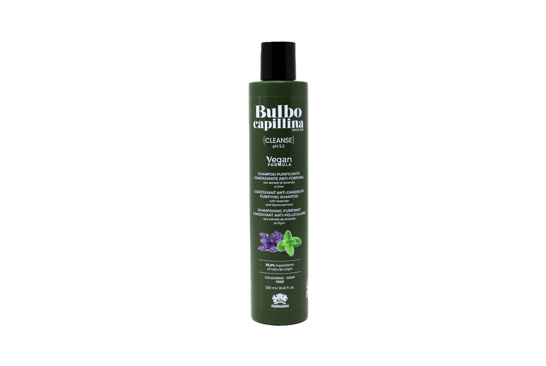 Farmagan Bulbo Capillina Formula Vegan Cleanse Shampoo Per Capelli Purificante Coadiuvante Anti Forfora 250 ml