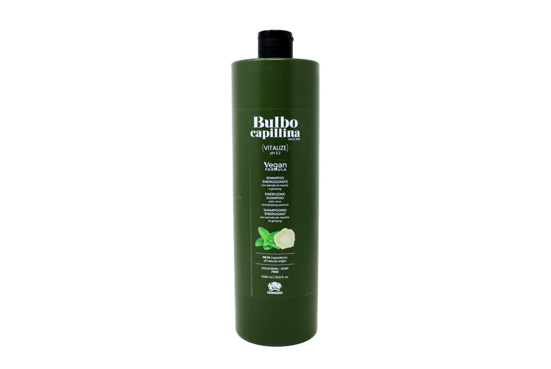 Farmagan Bulbo Capillina Formula Vegan Vitalize Shampoo Per Capelli Energizzante Coadiuvante Anti Caduta 1000 ml