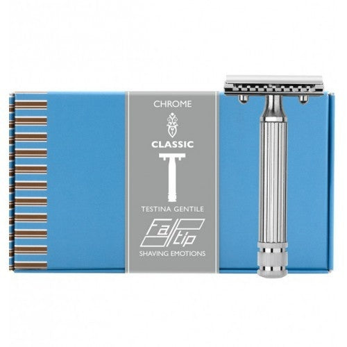 

Fatip Double Blade Razor with Chrome Handle and Large Gentle Head (Closed Comb)