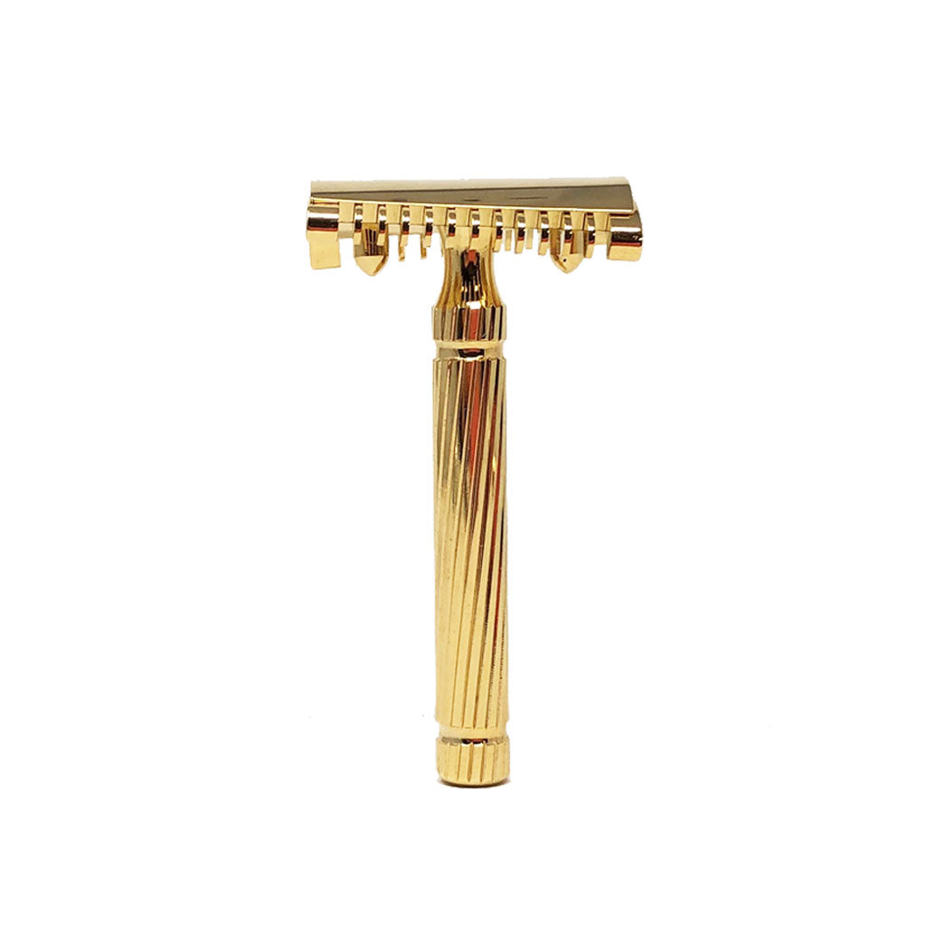 

The Fatip Slant Gold Safety Razor The Tiny Curved Open Comb