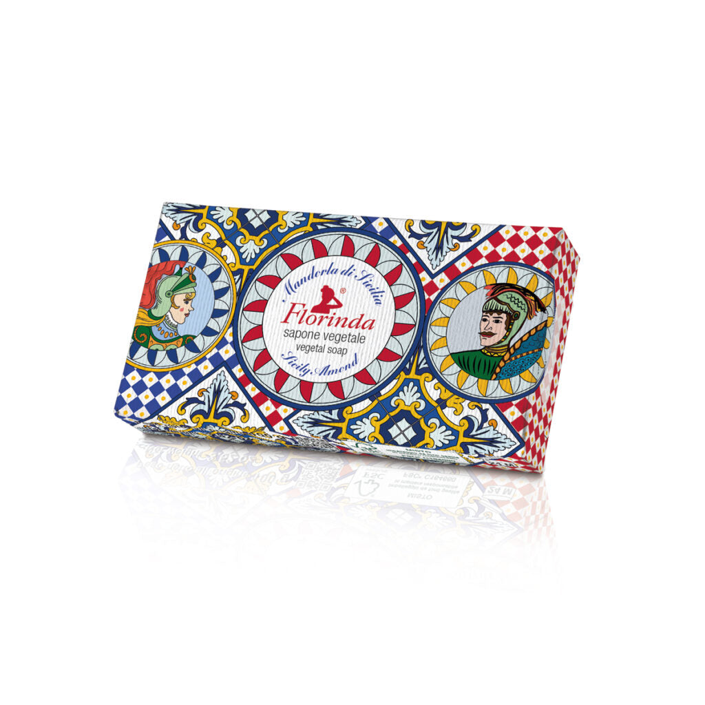 Florinda Almond Soap Vegetable Bar Hands and Body Sicily 100 gr