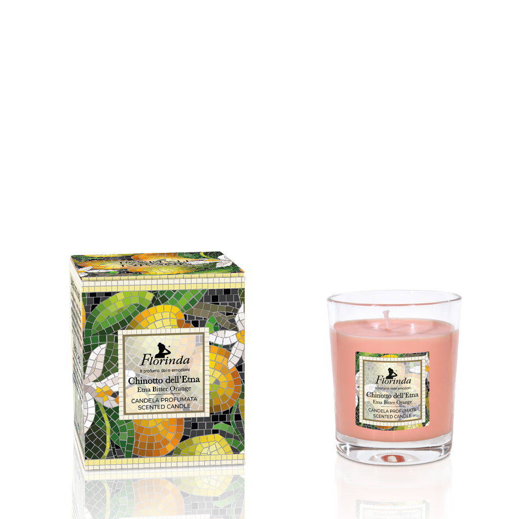 Florinda Italian Mosaics Scented Candle with Chinotto from Etna 145 gr
