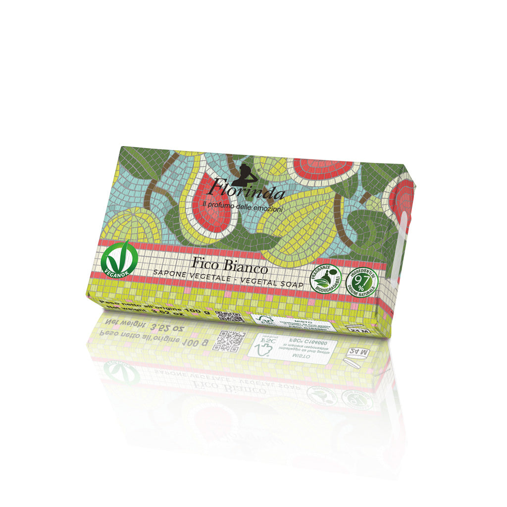 Florinda Italian Mosaics Vegetable Soap Hands and Body White Fig 100 gr