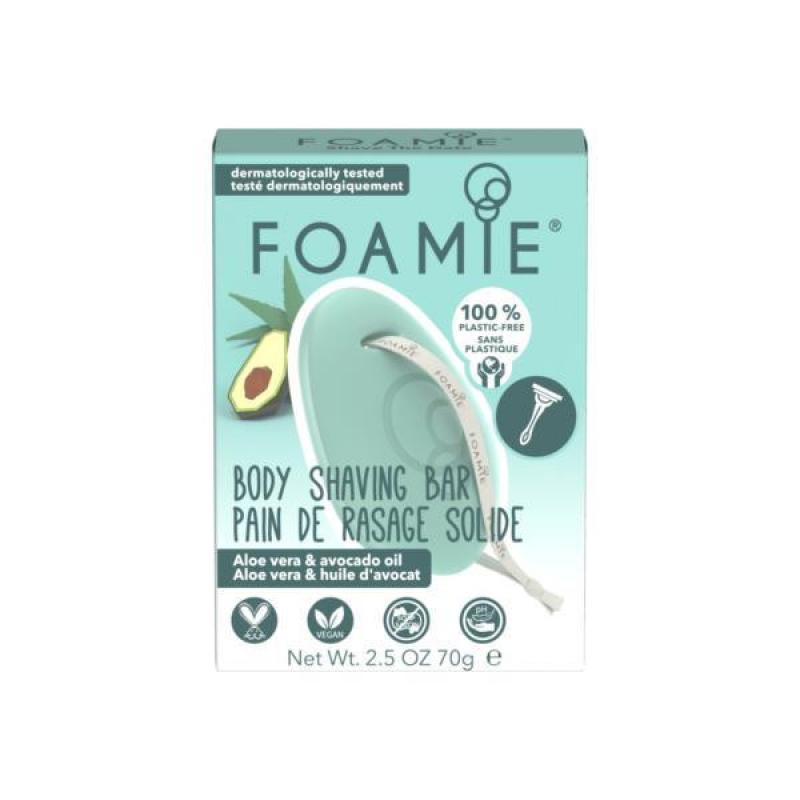 

Foamie Solid Shaving Foam for Face and Body with Avocado Oil, Aloe Vera, and 70 gr Cocoa Butter.