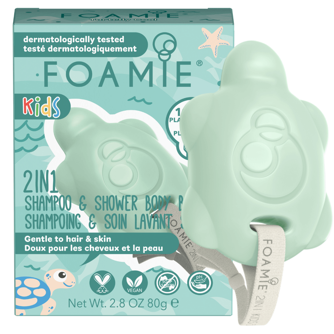 

Foamie Solid Soap for Body and Hair for Children Turtelly Cool with Avocado and Pro-Vitamin B5 80 gr
