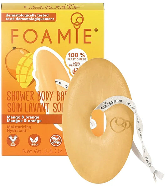 

Foamie Solid Moisturizing Body Soap Tropic Like It's Hot With Mango and Orange 80 gr.