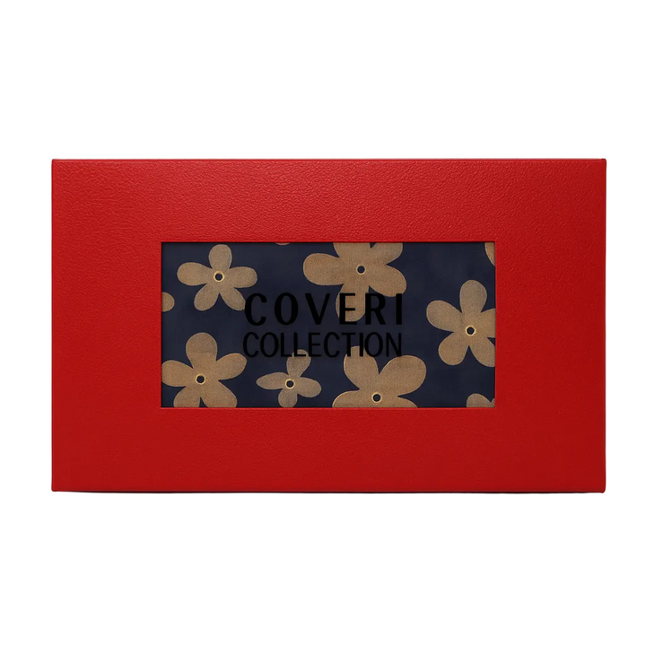 Enrico Coveri Foulard Floreale Blu e Beige Con Confezione Regalo