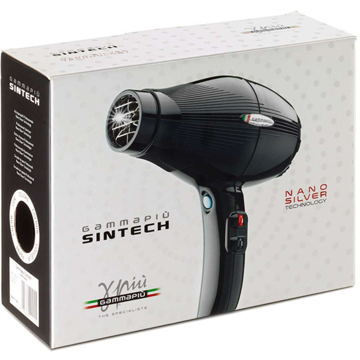 

The GammaPiù Sintech Nano Silver Professional Hair Dryer 2300 W Black.