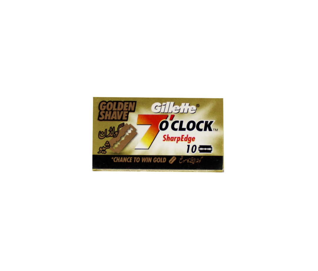 Gillette 7'O Clock Golden SharpEdge Rasierklingen Box mit 10 Stück