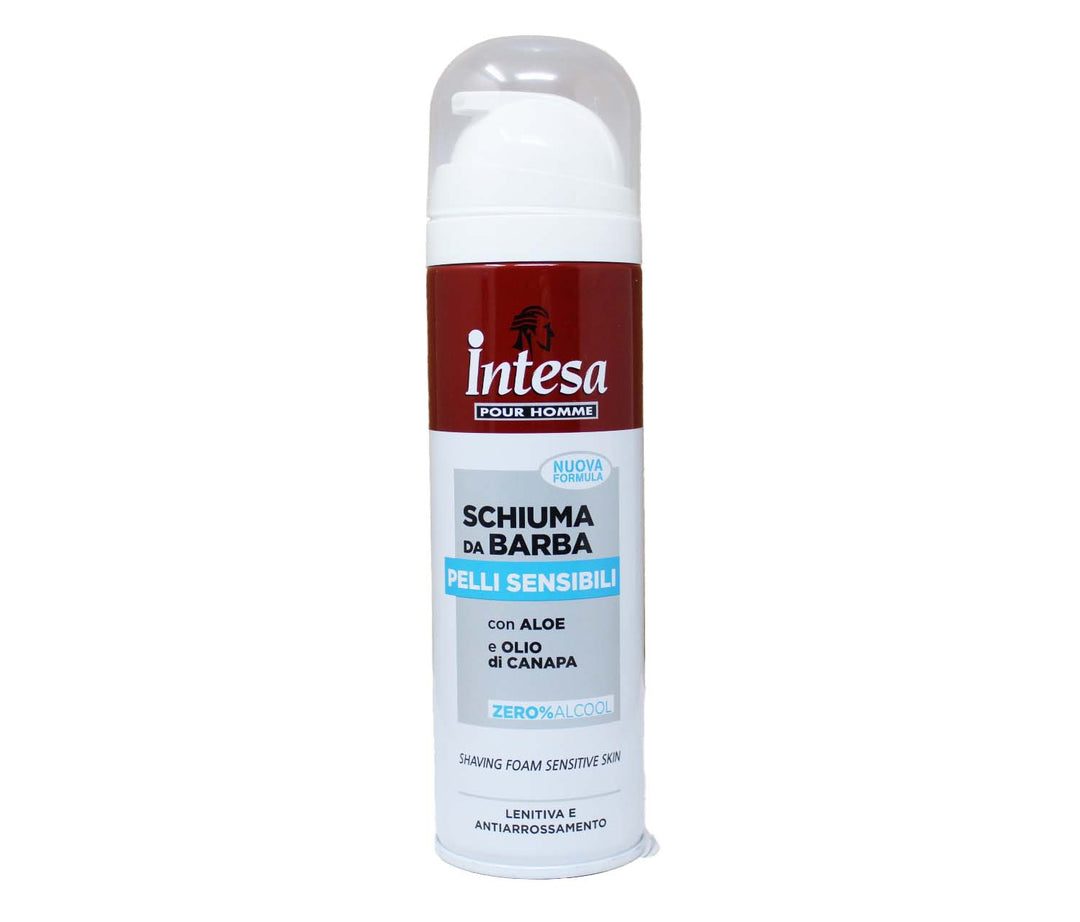 Intesa Pour Homme Espuma De Afeitar Para Pieles Sensibles Con Aloe Y Aceite De Cáñamo 300 ml