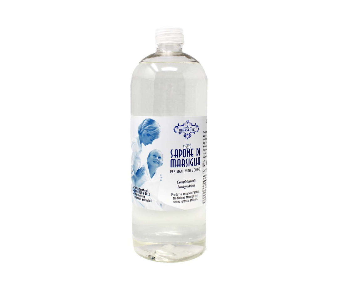 Fleur De Marseille Sapone Di Marsiglia Puro Per Viso E Corpo Con Olio Di Oliva 1000 ml