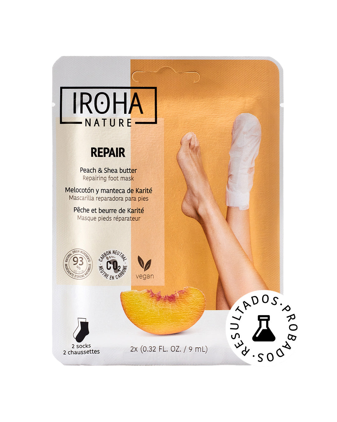 

Iroha Nature Peach foot repair mask with shea butter 2 pcs x 9 ml.