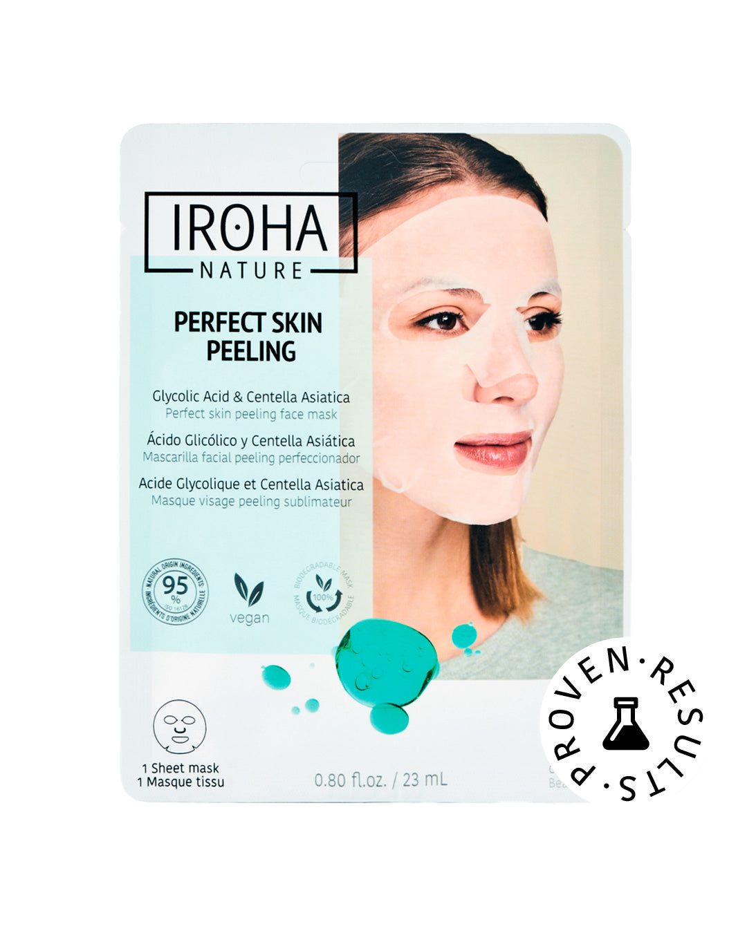 

Iroha Nature Disposable Fabric Face Mask Exfoliating Perfecting with Glycolic Acid and Centella Asiatica 1 pc x 23 ml
