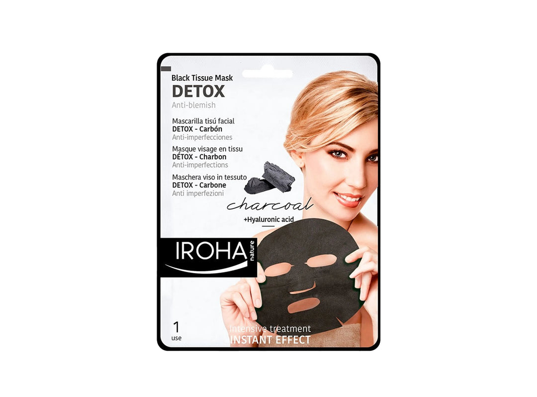 
Iroha Nature Disposable Intensive Detox Tissue Face Mask with Active Charcoal Serum 1 piece x 23 ml. 