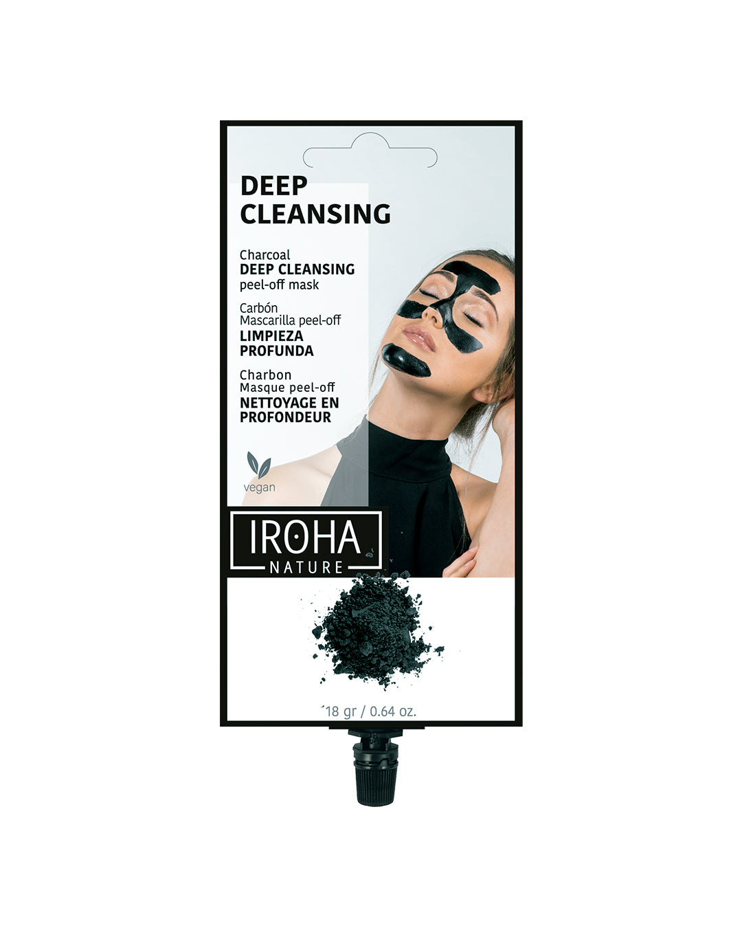 

"Iroha Nature Face Mask Peel-Off Deep Cleansing with Activated Charcoal 18 g"