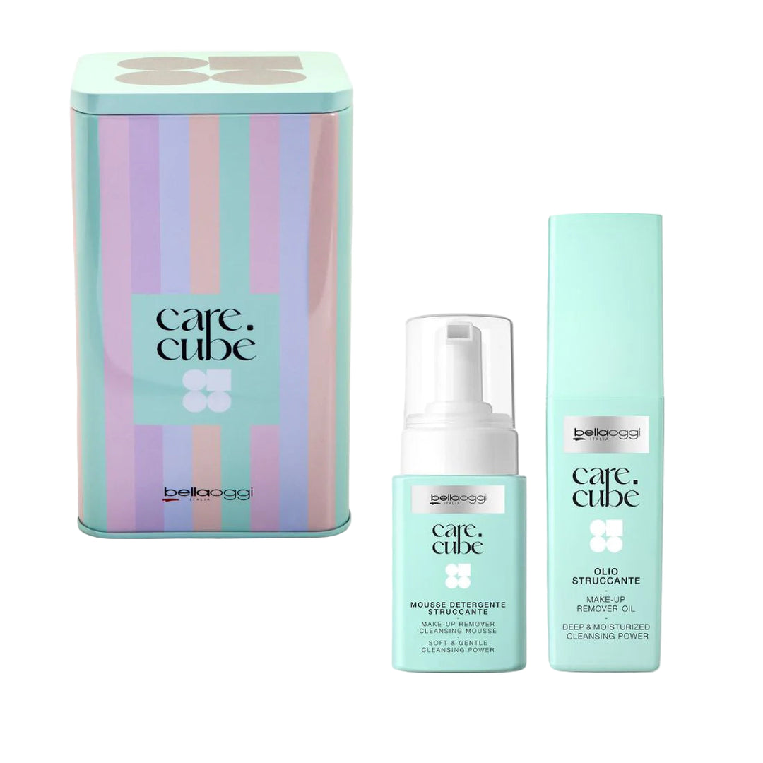 BellaOggi Care Cube Kit Double Cleanser Olio E Mousse Struccanti