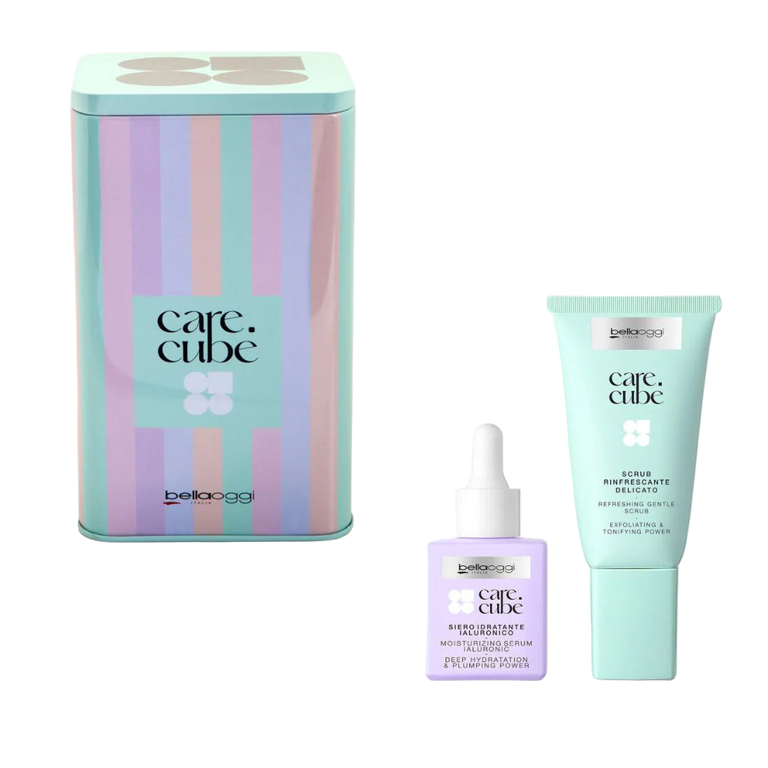 BellaOggi Care Cube Kit Purify Siero Idratante E Scrub Viso