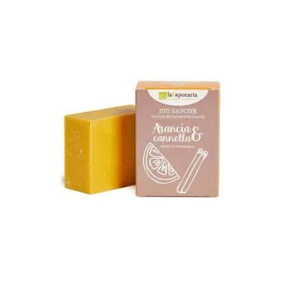 La Saponaria Bio Pomarańcza I Cynamon Mydło Stałe Bogate W Witaminę E Do Twarzy I Ciała 100 g