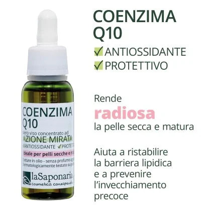 La Saponaria Coenzyme Q10 Sérum Visage Hydratant, Protecteur Et Antioxydant 30 ml