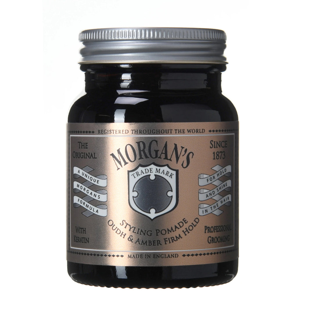 Morgan's Styling Pomade Oudh & Amber Hair Pomade with Shiny Effect Strong Hold 100 gr