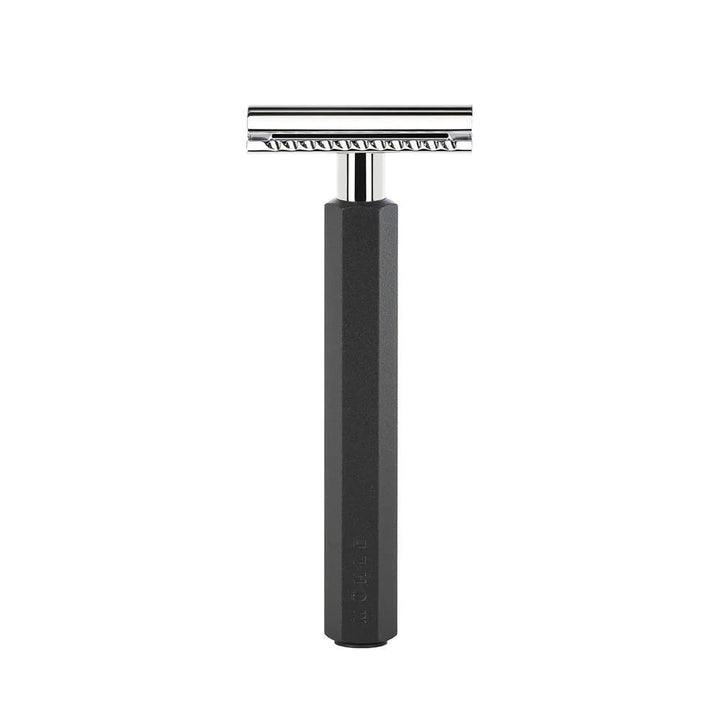 

Hexagon Graphite Closed Comb Safety Razor by Muhle